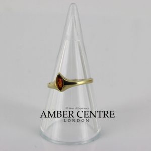 Italian Unique Handmade German Baltic Amber Ring in 9ct solid Gold- GR0284 RRP £150!!!