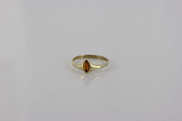 Italian Unique Handmade German Baltic Amber Ring in 9ct solid Gold- GR0284 RRP £150!!!