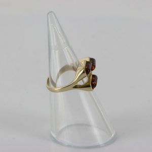 Italian Unique Handmade German Baltic Amber Ring in 9ct solid Gold- GR0285 RRP £325!!!