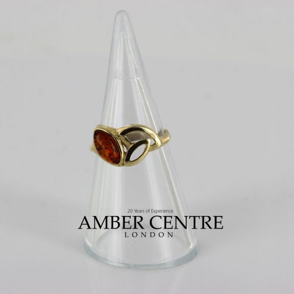 Italian Unique Handmade German Baltic Amber Ring in 9ct solid Gold- GR0286 RRP £250!!!