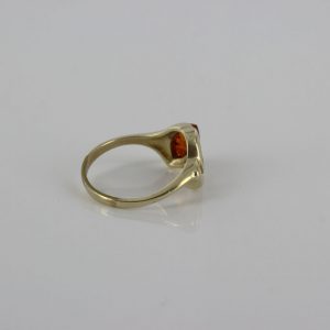 Italian Unique Handmade German Baltic Amber Ring in 9ct solid Gold- GR0286 RRP £250!!!