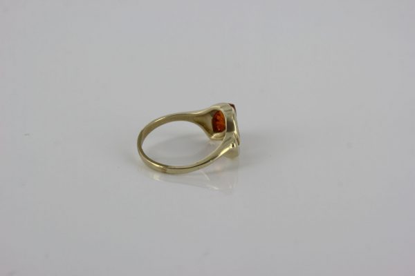 Italian Unique Handmade German Baltic Amber Ring in 9ct solid Gold- GR0286 RRP £250!!!