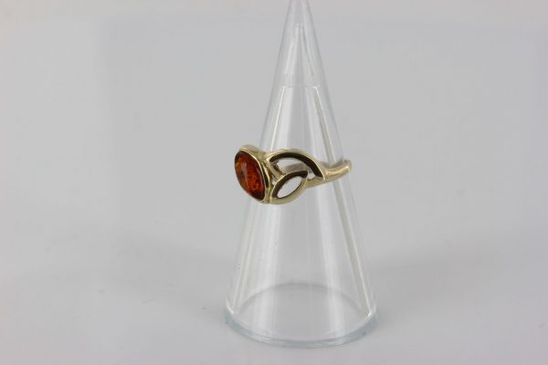 Italian Unique Handmade German Baltic Amber Ring in 9ct solid Gold- GR0286 RRP £250!!!