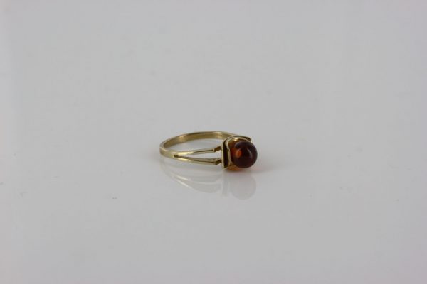 Italian Unique Handmade German Baltic Amber Ring in 9ct solid Gold- GR0287 RRP £195!!!