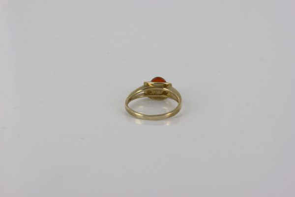 Italian Unique Handmade German Baltic Amber Ring in 9ct solid Gold- GR0287 RRP £195!!!