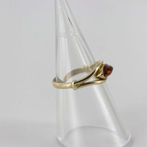 Italian Unique Handmade German Baltic Amber Ring in 9ct solid Gold- GR0288 RRP £250!!!