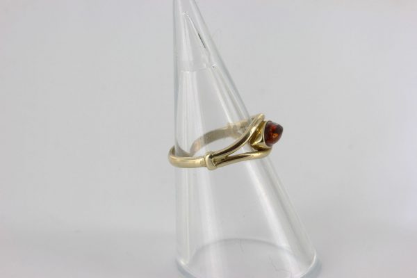 Italian Unique Handmade German Baltic Amber Ring in 9ct solid Gold- GR0288 RRP £250!!!