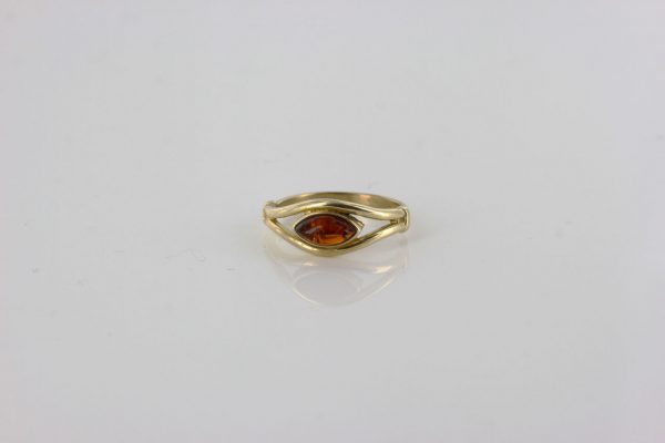 Italian Unique Handmade German Baltic Amber Ring in 9ct solid Gold- GR0288 RRP £250!!!