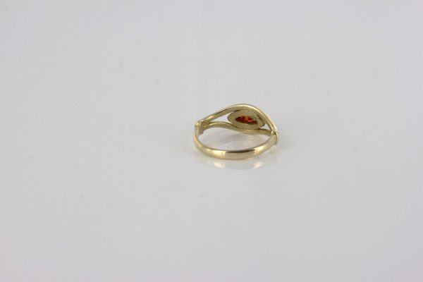Italian Unique Handmade German Baltic Amber Ring in 9ct solid Gold- GR0288 RRP £250!!!