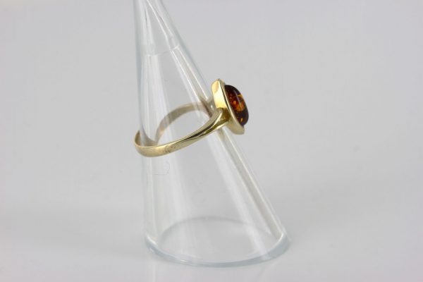 Italian Unique Handmade German Baltic Amber Ring in 9ct solid Gold- GR0290 RRP £195!!!