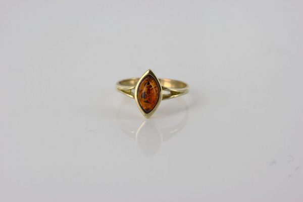 Italian Unique Handmade German Baltic Amber Ring in 9ct solid Gold- GR0290 RRP £195!!!