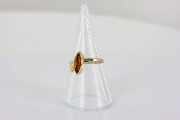 Italian Unique Handmade German Baltic Amber Ring in 9ct solid Gold- GR0291 RRP £195!!!