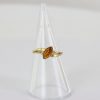 Italian Unique Handmade German Baltic Amber Ring in 9ct Gold- GR0292 RRP £195!!!