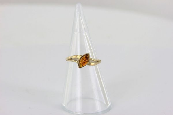 Italian Unique Handmade German Baltic Amber Ring in 9ct Gold- GR0292 RRP £195!!!