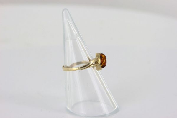 Italian Unique Handmade German Baltic Amber Ring in 9ct Gold- GR0292 RRP £195!!!