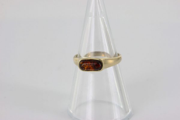 Italian Unique Handmade German Baltic Amber Ring in 9ct solid Gold- GR0295 RRP £275!!!