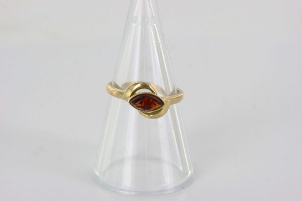 Italian Unique Handmade German Baltic Amber Ring in 9ct solid Gold- GR0296 RRP £250!!!
