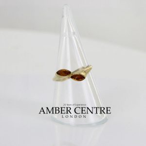 Italian Unique Handmade German Baltic Amber Ring in 9ct solid Gold- GR0298 RRP £195!!!