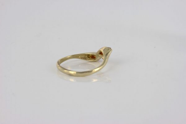 Italian Unique Handmade German Baltic Amber Ring in 9ct solid Gold- GR0298 RRP £195!!!