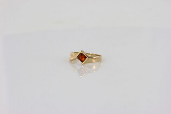 Italian Unique Handmade German Baltic Amber Ring in 9ct solid Gold- GR0299 RRP £250!!!