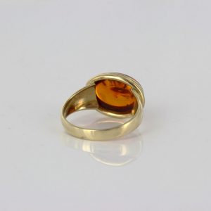 Italian Unique Handmade German Baltic Amber Ring in 9ct solid Gold- GR0304 RRP £295!!!