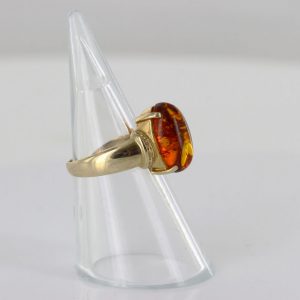 Italian Unique Handmade German Baltic Amber Ring in 9ct solid Gold- GR0309 RRP £350!!!