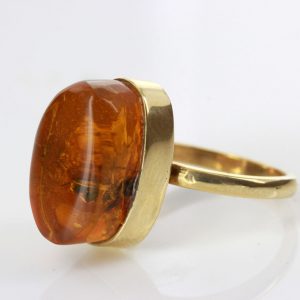 Amber Ring 14ct solid Gold German Baltic Amber with Ant insect Handmade GRR004 RRP£999!!!