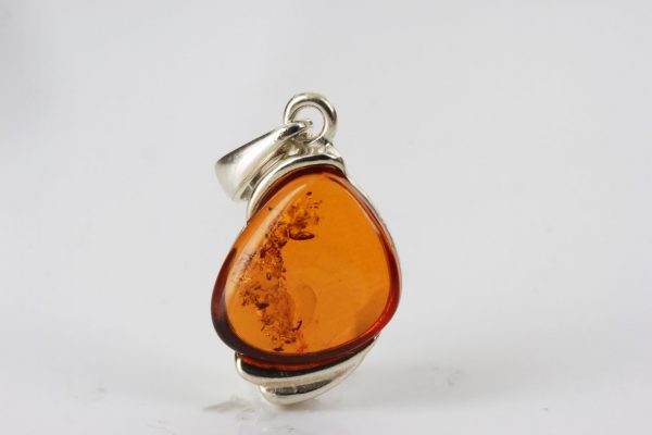 Pendant German Baltic Amber Elegant Hand Made 925 Silver PD022 RRP£25!!!