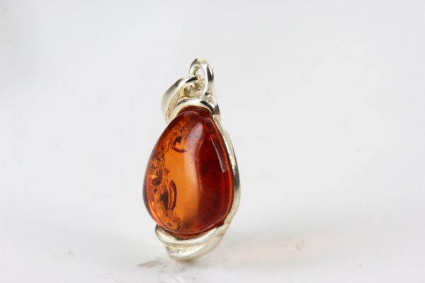 Pendant German Baltic Amber Elegant Hand Made 925 Silver PD022 RRP£25!!!