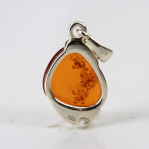 Pendant German Baltic Amber Elegant Hand Made 925 Silver PD022 RRP£25!!!