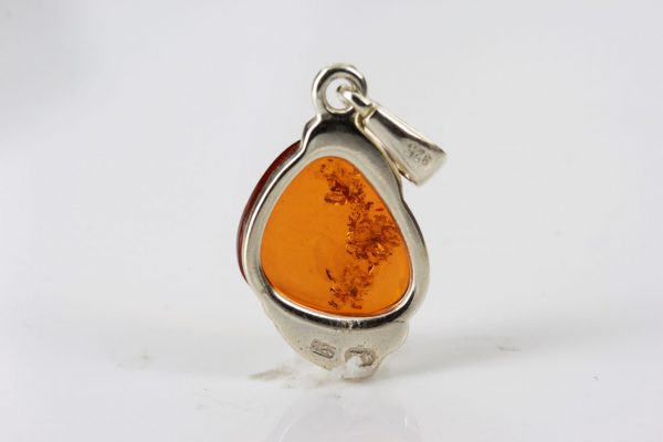 Pendant German Baltic Amber Elegant Hand Made 925 Silver PD022 RRP£25!!!