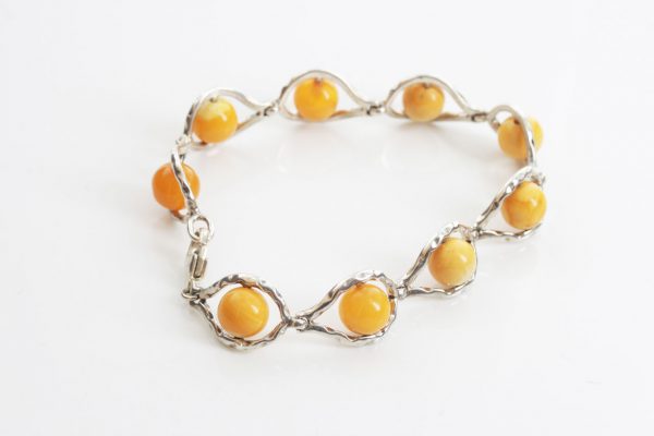 Antique Butterscotch German Baltic Amber Set includes Necklace/Earrings/Bracelet 925 Sterling Silver SET26 RRP£990!!!