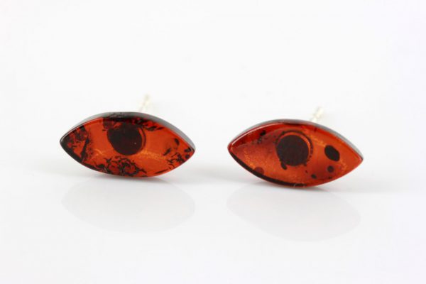 Italian Style German Dark Cognac Baltic Classic Amber Studs ST0121 RRP£16!!! SPECIAL OFFER!!