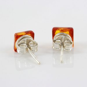 Italian Style German Baltic Square Amber Studs ST0120 RRP£16!!! SPECIAL OFFER!!
