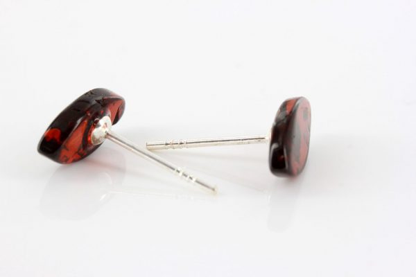 Italian Style German Dark Cognac Baltic Classic Amber Studs ST0121 RRP£16!!! SPECIAL OFFER!!