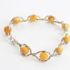Antique Butterscotch German Baltic Amber Set includes Necklace/Earrings/Bracelet 925 Sterling Silver SET26 RRP£990!!!
