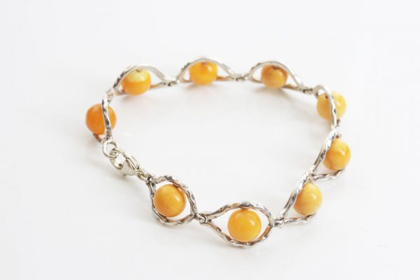 Antique Butterscotch German Baltic Amber Set includes Necklace/Earrings/Bracelet 925 Sterling Silver SET26 RRP£990!!!