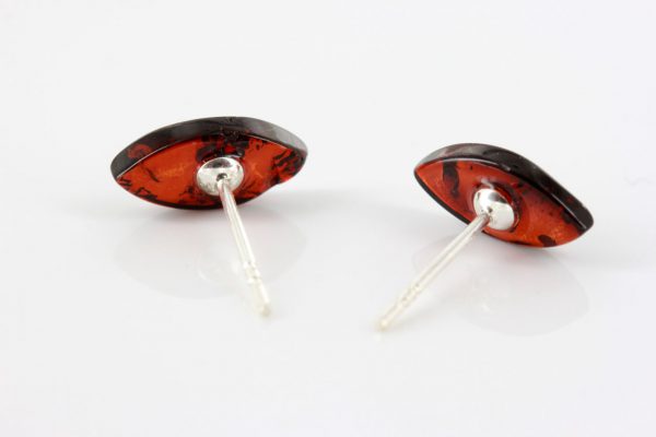 Italian Style German Dark Cognac Baltic Classic Amber Studs ST0121 RRP£16!!! SPECIAL OFFER!!