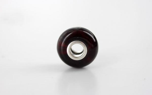 Black Cherry Baltic Amber 925 Silver Charm for European Charm Bracelets RRP£35!!! CHA45