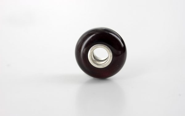 Black Cherry Amber & 925 Silver Charm for European Charm Bracelets RRP£35!!! CHA43