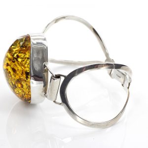 German Green Baltic Amber Handmade Bangle Solid 925 Silver - BAN071 - RRP£475!!!