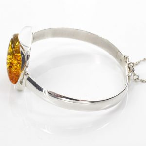 BANGLE GERMAN GREEN BALTIC AMBER HANDMADE 925 SOLID SILVER -BAN051 RRP£295!!!