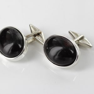 Italian Made Cufflinks 925 Silver German Cherry Baltic Amber CF015 RRP£139!!!