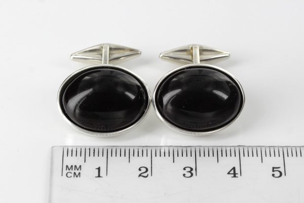 Italian Made Cufflinks 925 Silver German Cherry Baltic Amber CF015 RRP£139!!!