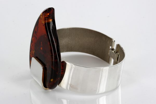 BANGLE ELEGANT GERMAN BALTIC AMBER HANDMADE IN 925 Solid STERLING SILVER BAN093 RRP£695!!!