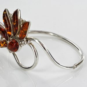 German Baltic Amber Handmade Elegant Bangle In 925 solid Sterling Silver -BAN107 RRP£295!!!