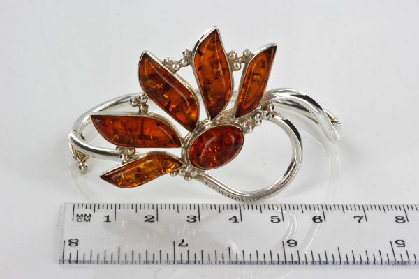 German Baltic Amber Handmade Elegant Bangle In 925 solid Sterling Silver -BAN107 RRP£295!!!