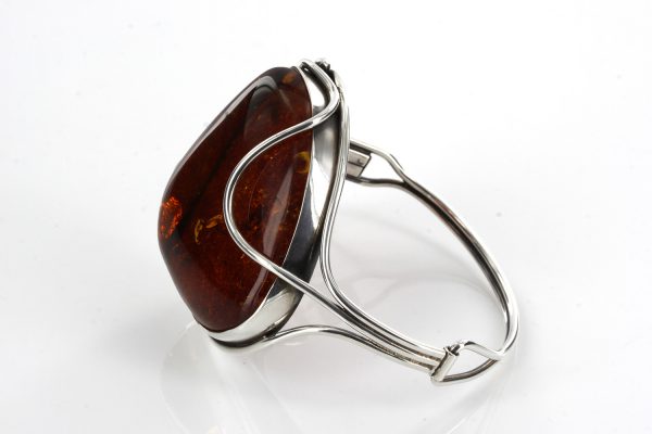 German Baltic Amber Handmade Bangle in 925 Solid Silver "Love" BAN100 RRP£595!!!
