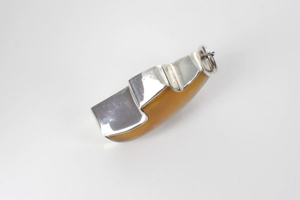 German BUTTERSCOTCH BALTIC AMBER CROSS PENDANT IN 925 SILVER PE0142 RRP£595!!