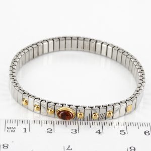 NOMINATION ITALIAN ELASTICATED BRACELET WITH BALTIC AMBER in 18ct GOLD BAN129 RRP£245!!!